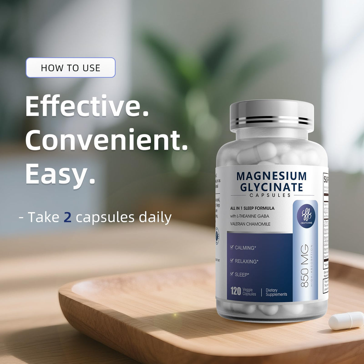 Comparaison des capsules de glycinate de magnésium iMATCHME avec d'autres produits