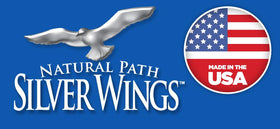 Comparaison des tailles de bouteilles d'argent colloïdal Natural Path Silver Wings