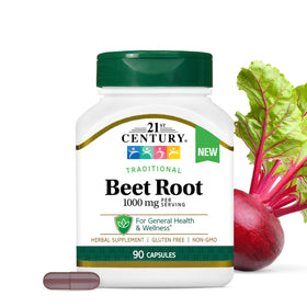 Complément alimentaire 21st Century Racine de Betterave 1000 mg vue avant