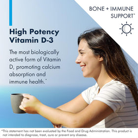 Complément alimentaire a balanced routine Maintenance Vitamine D3 5000 UI sur fond blanc