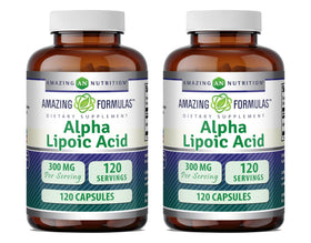 Complément alimentaire Acide Alpha-Lipoïque 300 mg Amazing Nutrition devant