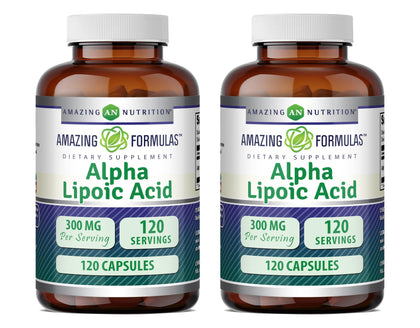 Complément alimentaire Acide Alpha-Lipoïque 300 mg Amazing Nutrition devant