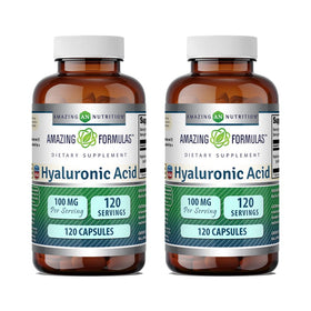 Complément Alimentaire Acide Hyaluronique 100 mg Amazing Nutrition, vue de face