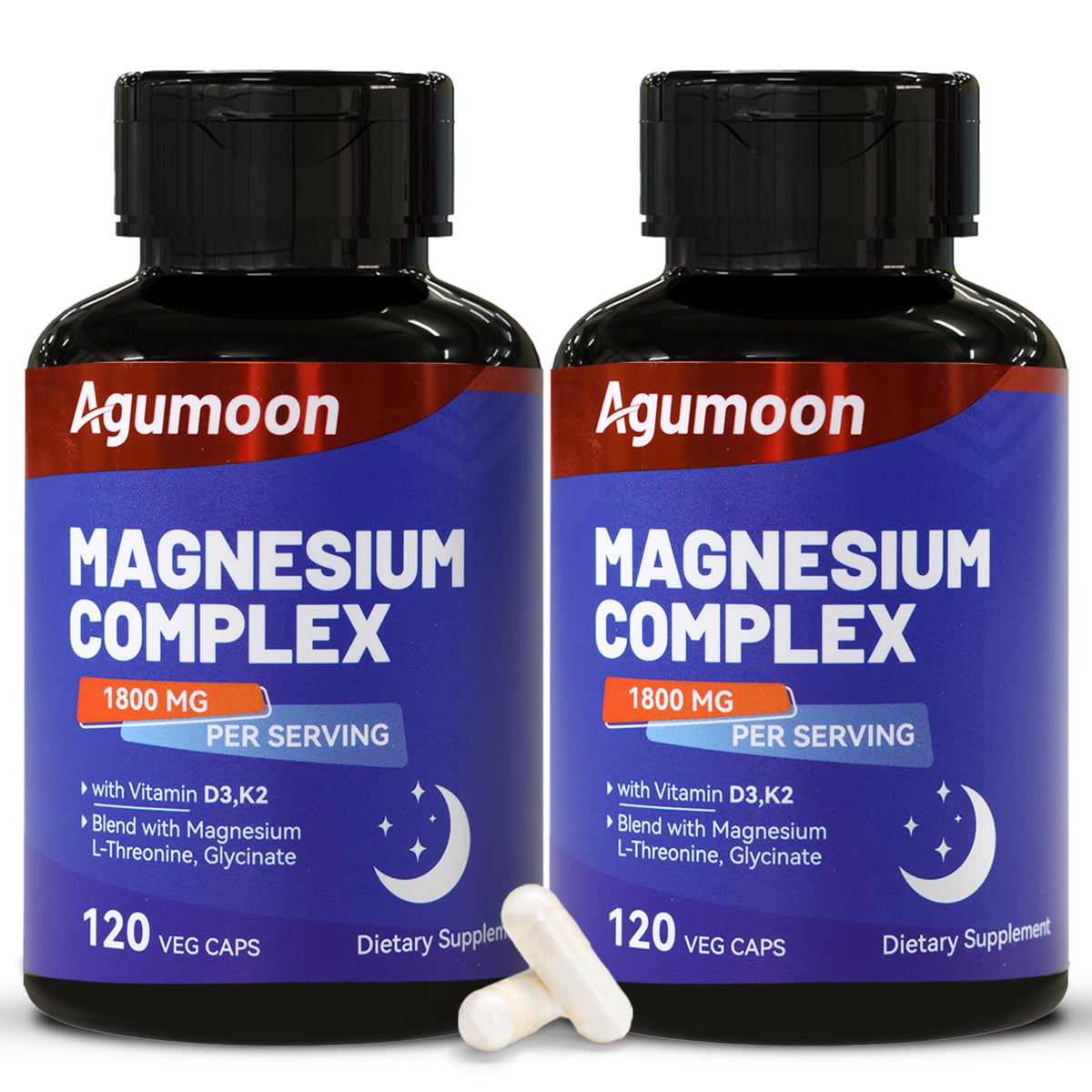 Complément alimentaire Agumoon magnésium 240 gélules végétales vue de face