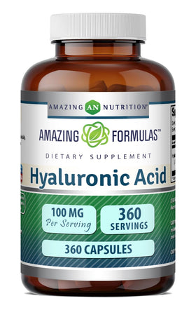 Complément alimentaire Amazing Nutrition Acide Hyaluronique 100 mg, boîte de 360 capsules