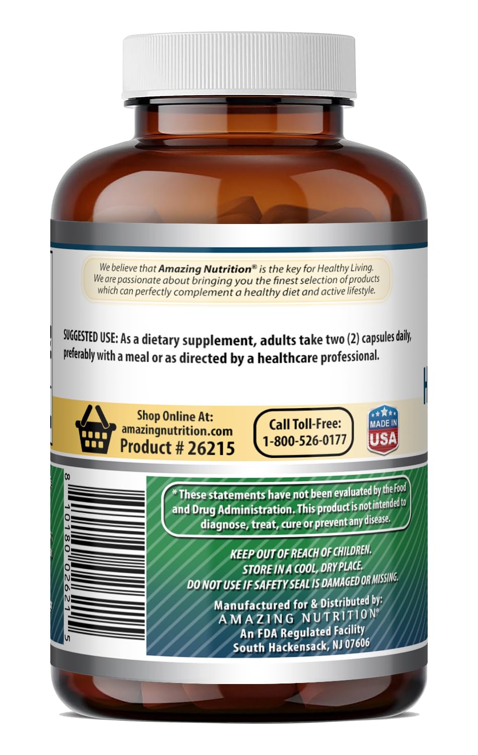 Complément alimentaire Amazing Nutrition Acide Hyaluronique avec des ingrédients naturels
