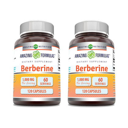 Complément Alimentaire Amazing Nutrition Berbérine 1000mg en capsules, vue de face