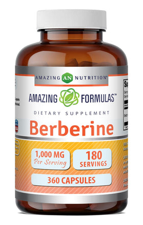 Complément alimentaire Amazing Nutrition Berbérine 1000mg flacon avant