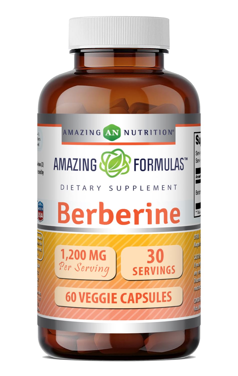 Complément alimentaire Amazing Nutrition Berbérine 1200 mg en capsules végétales