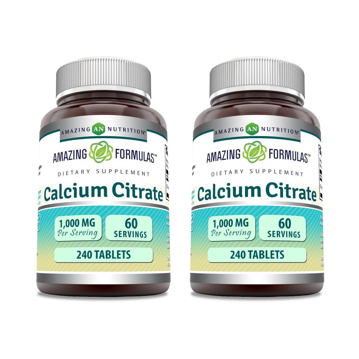 Complément alimentaire Amazing Nutrition Citrate de Calcium 1000 mg, boîte avant