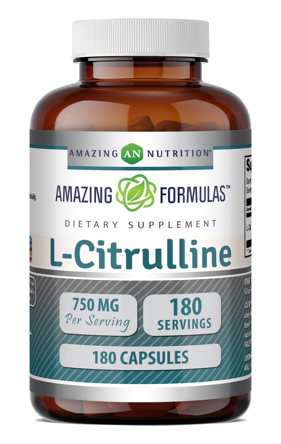 Complément alimentaire Amazing Nutrition L-Citrulline 750 mg vue avant