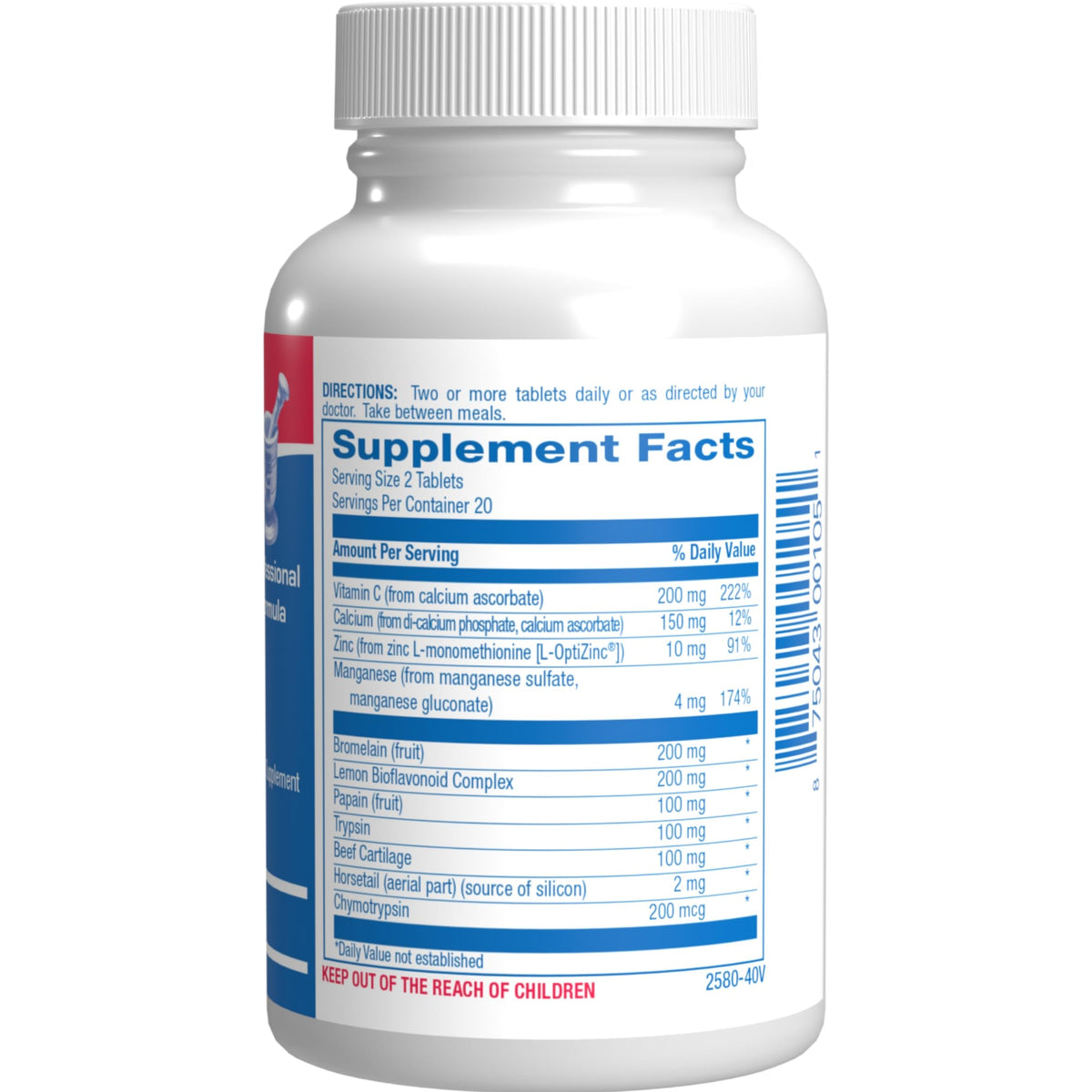 Complément alimentaire Anabolic Laboratories, étiquette avec ingrédients