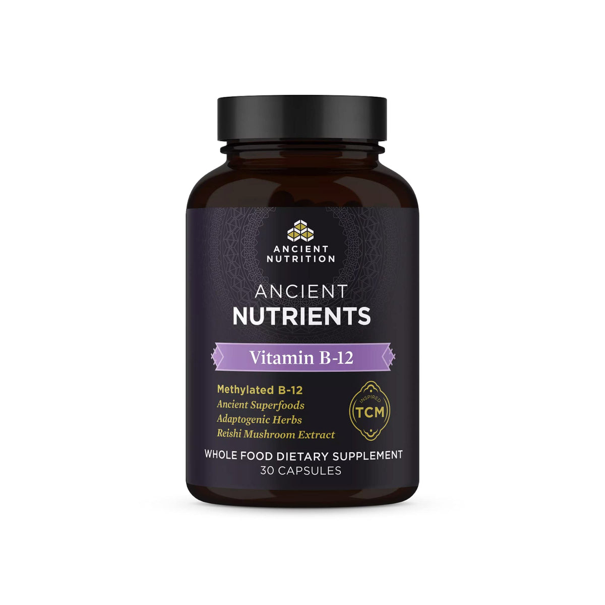 Complément alimentaire Ancient Nutrition Vitamine B12 Methylée 20mcg, vue de face