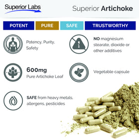 Complément alimentaire Artichaut 600 mg, présentation des capsules