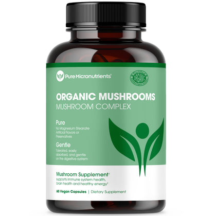 Complément alimentaire aux champignons Pure Micronutrients, 60 capsules végétaliennes