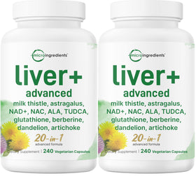 Complément Alimentaire Avancé Foie Micro Ingredients 480 Capsules Végétales vue de face