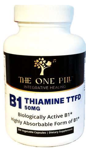 Complément Alimentaire B1 de The One Pill, 50mg, 250 capsules, vue de face