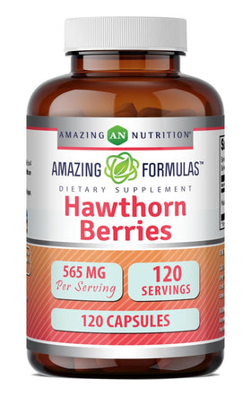 Complément alimentaire Baies de Hawthorn 565 mg, flacon de 120 capsules