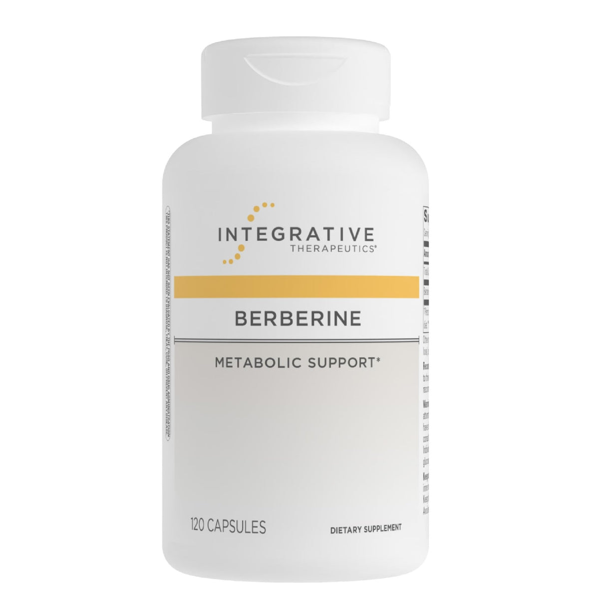 Complément alimentaire Berberine 1500 mg Integrative Therapeutics, 120 capsules, vue de face