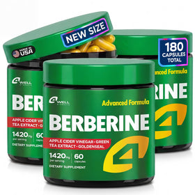 Complément alimentaire Berbérine 4Well Products vue avant avec étiquette