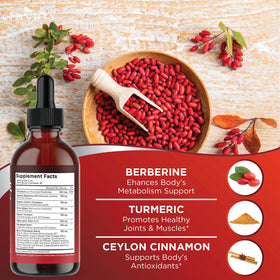 Complément alimentaire Berbérine et Cannelle de Ceylan format liquide