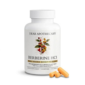 Complément alimentaire Berbérine HCl 1200mg Dear Apothecary, devant du flacon