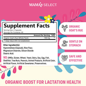 Complément alimentaire bio de Mama's Select Chardon-Marie 91g, vue de côté