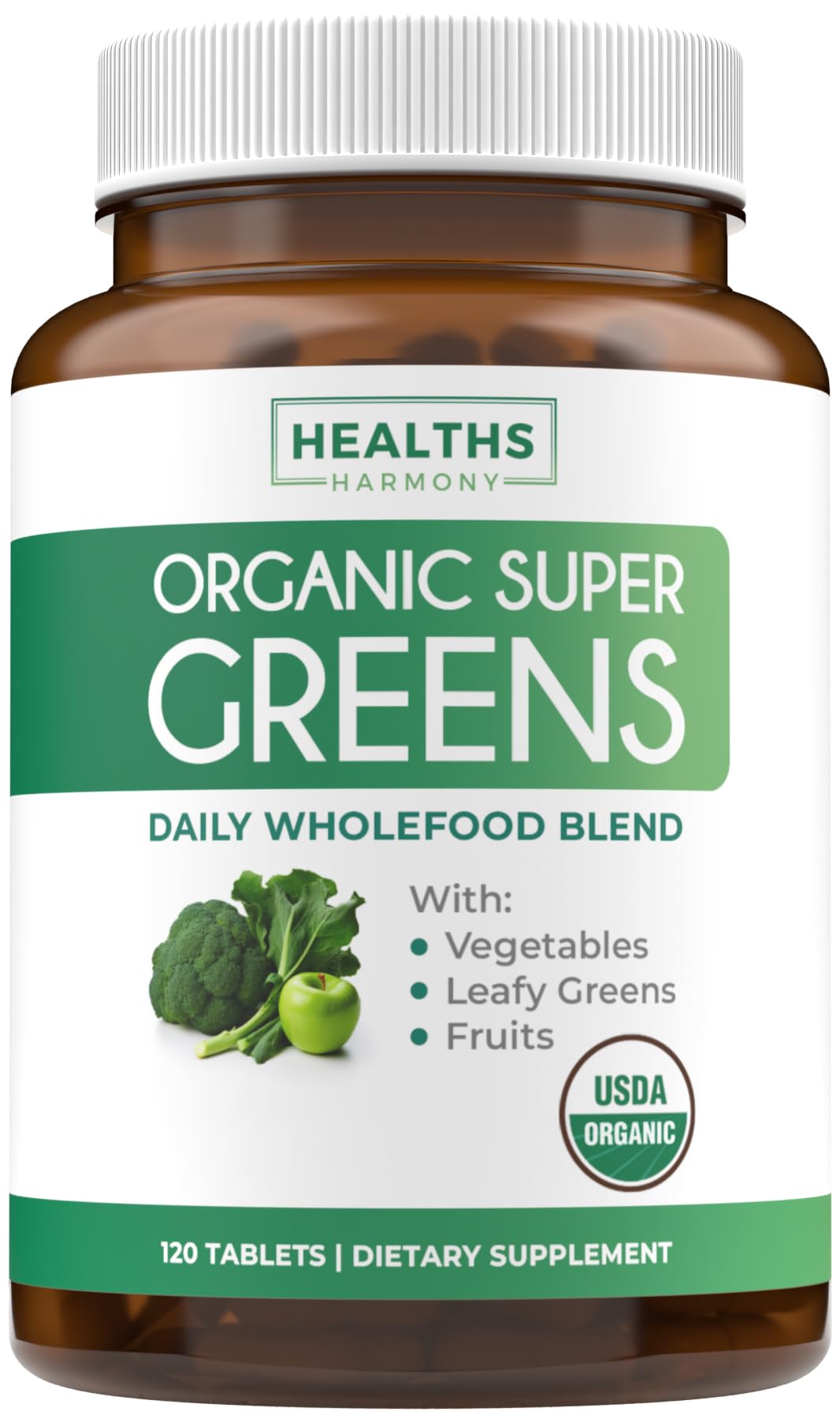 Complément alimentaire Bio Super Greens Healths Harmony vue de face