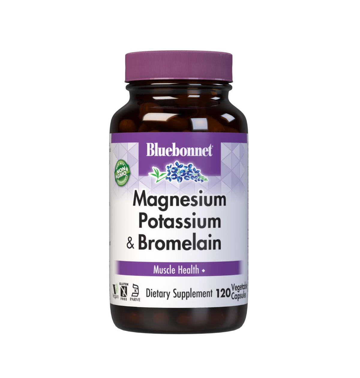 Complément alimentaire BlueBonnet Magnésium Potassium 200 mg vue avant