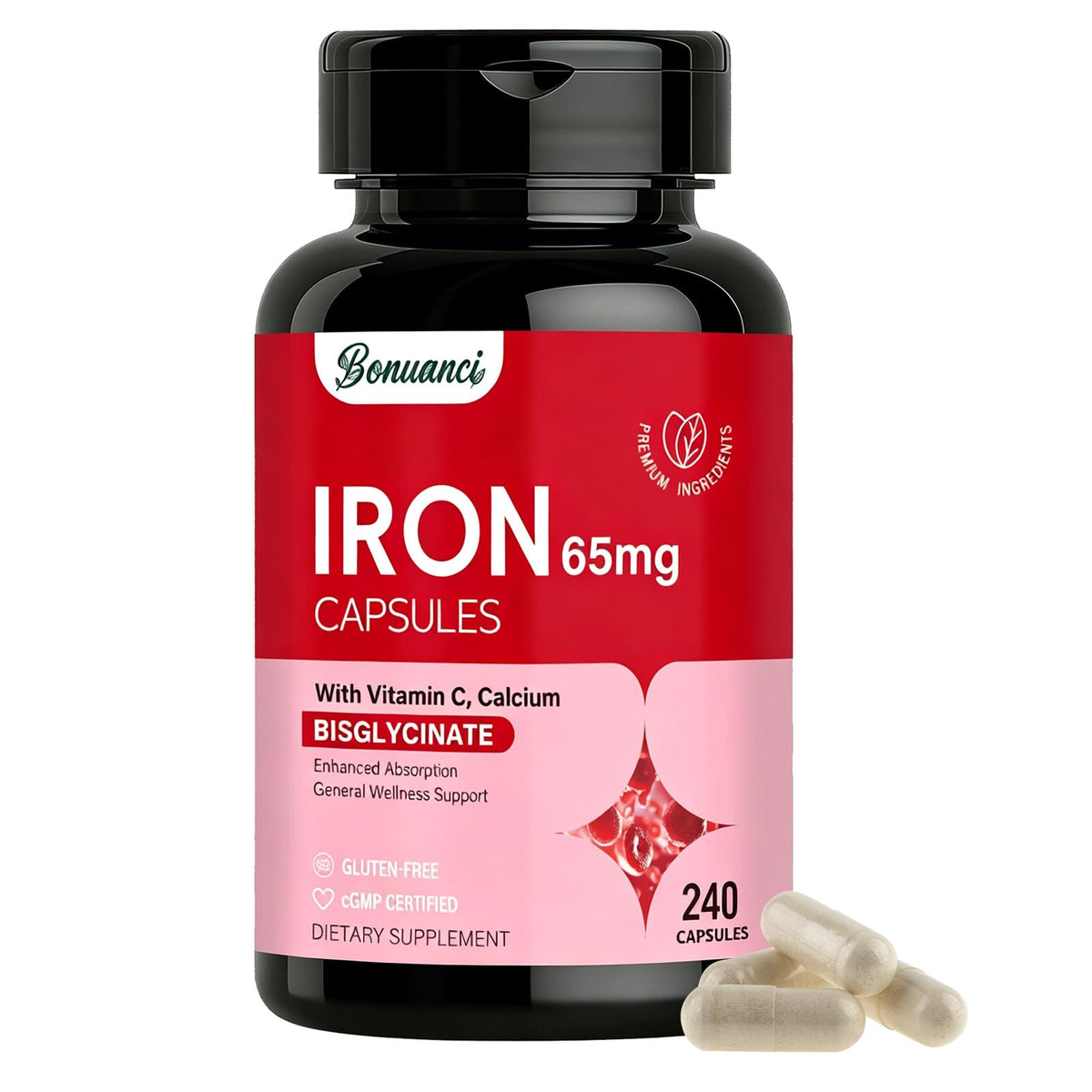 Complément alimentaire Bonuanci Fer 65mg boîte avant vue