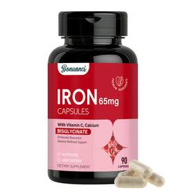 Complément alimentaire Bonuanci Fer 65mg en capsules, vue avant