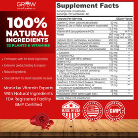 Complément alimentaire cœur grow vitamin 129g, aperçu des ingrédients