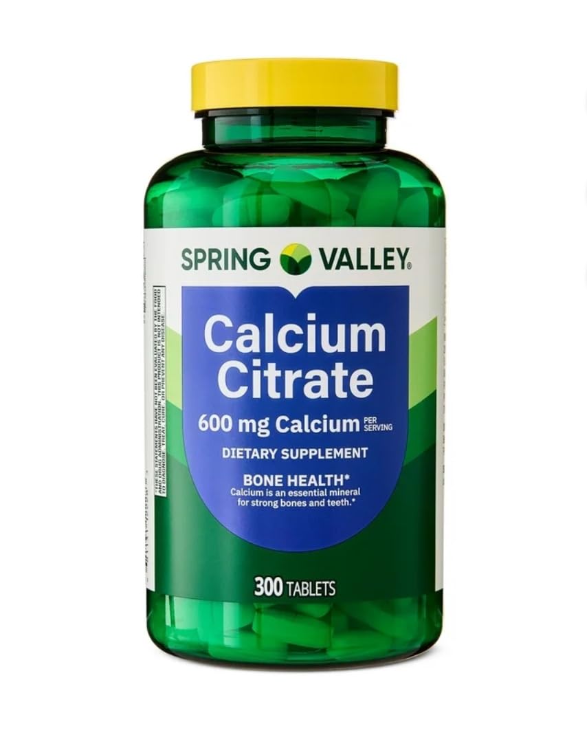 Complément Alimentaire Calcium Citrate 600 mg - Bouteille vue de face