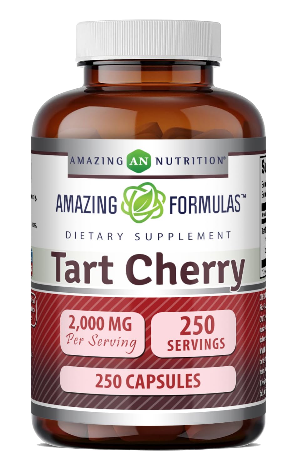 Complément Alimentaire Cerise Acide Amazing Nutrition 2000 mg vue avant