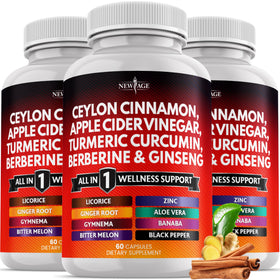 Complément alimentaire Ceylan NEW AGE 180 gélules vue de face