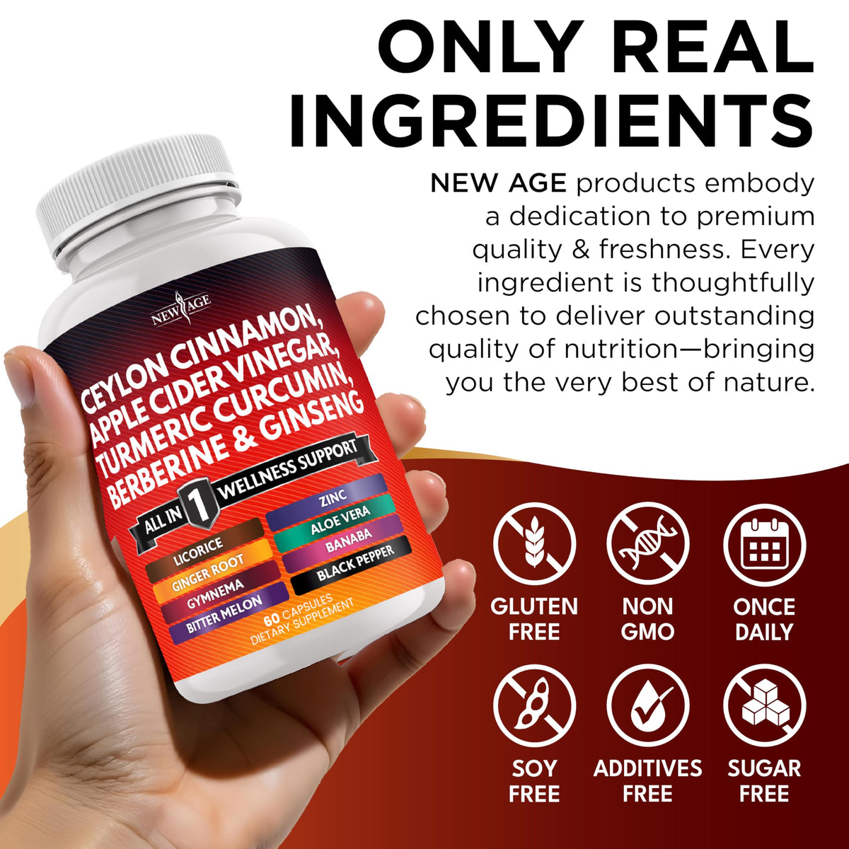 Complément alimentaire Ceylan NEW AGE avec ginseng et curcuma