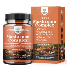 Complément alimentaire champignon complexe Natures Craft 120 capsules vue avant