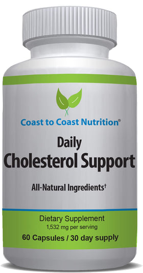 Complément Alimentaire Cholestérol Coast to Coast Nutrition 60 capsules vue de face