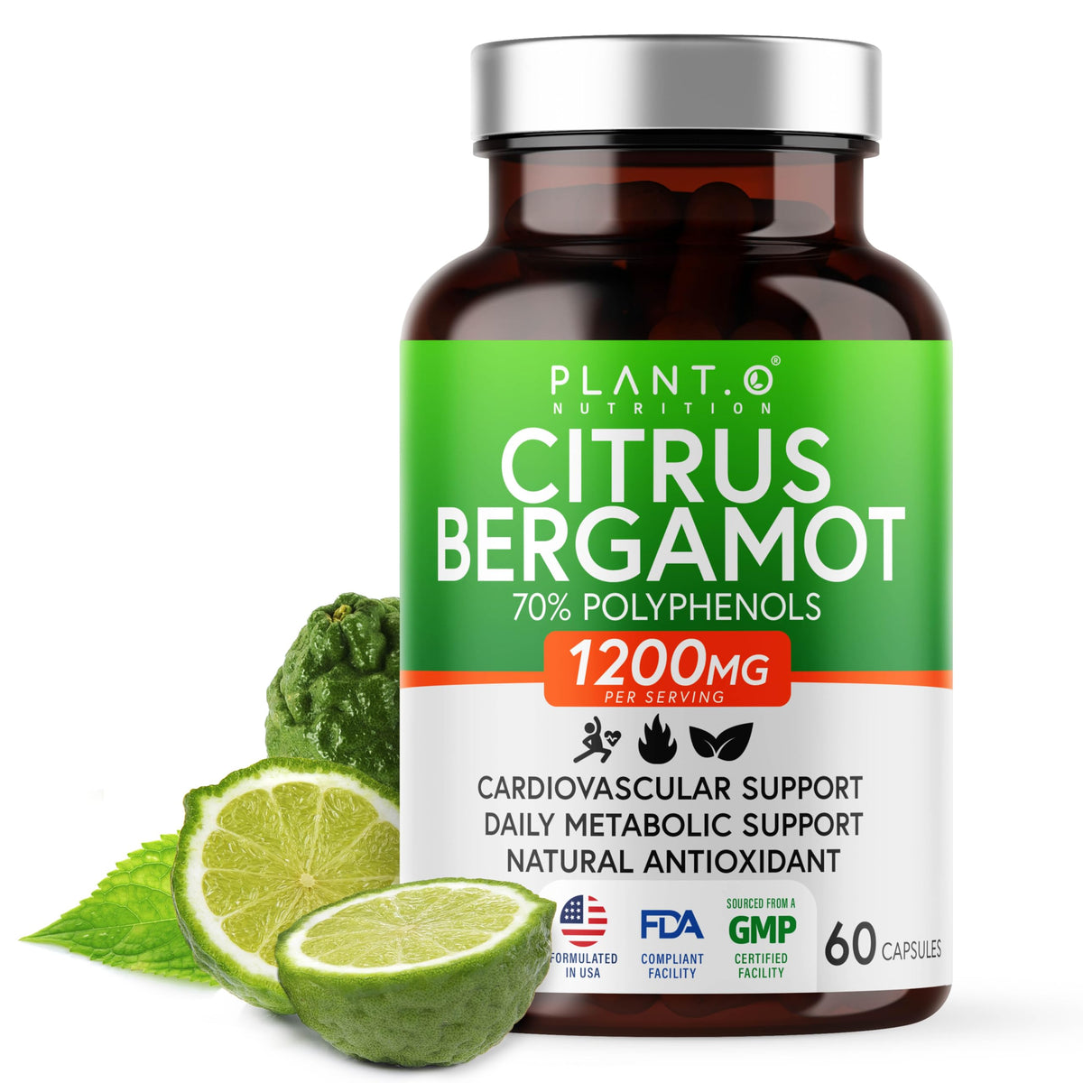 Complément alimentaire Citrus Bergamot 1200mg face avant de l'emballage