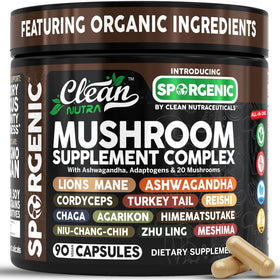 Complément alimentaire Clean Nutraceuticals champignons bio, vue de face
