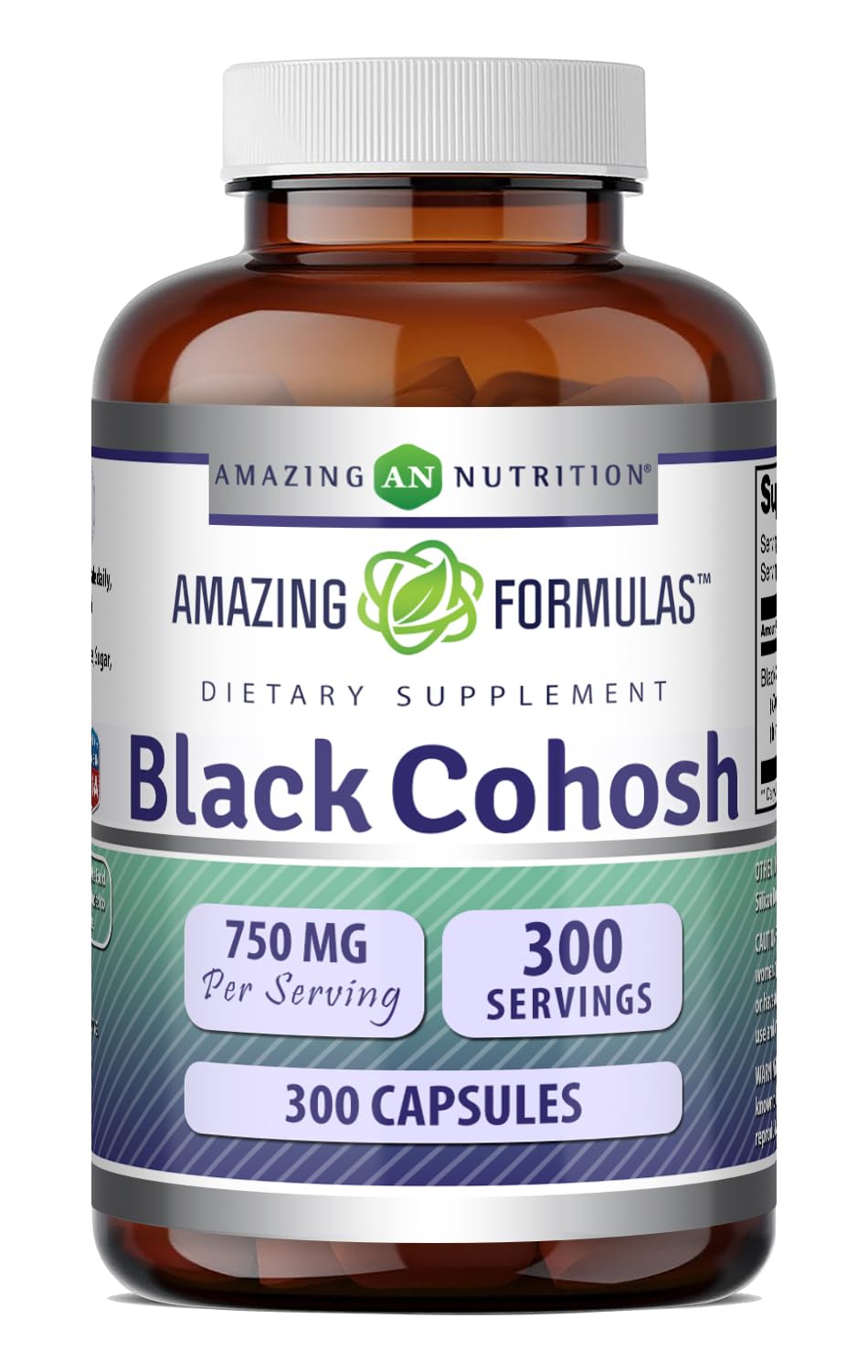 Complément alimentaire Cohosh Noir 700 mg Amazing Nutrition vue avant