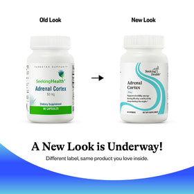 Complément Alimentaire Cortex Surrénal Seeking Health avec étiquette visible