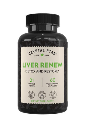 Complément alimentaire Crystal Star Liver Renew 60 capsules vue de face