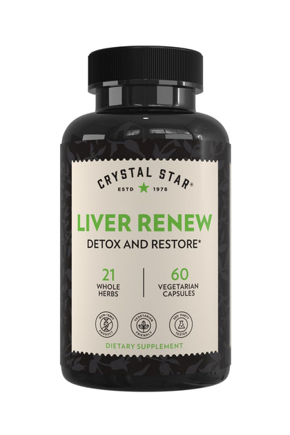 Complément alimentaire Crystal Star Liver Renew 60 capsules vue de face