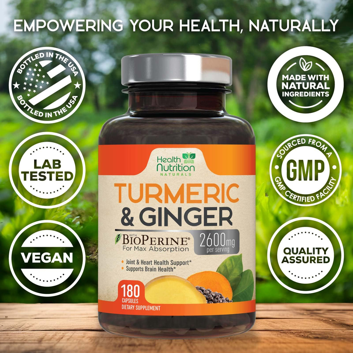 Complément Alimentaire Curcuma 2200mg contenant ouvert