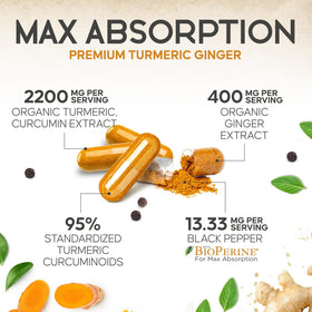 Complément Alimentaire Curcuma 2200mg étiquette détaillée