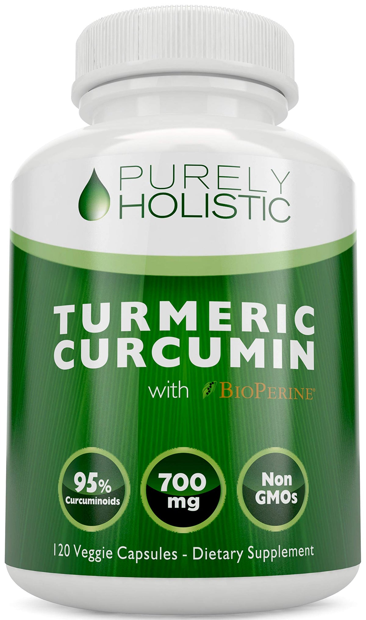 Complément alimentaire Curcuma 700mg Purely Holistic vue de face