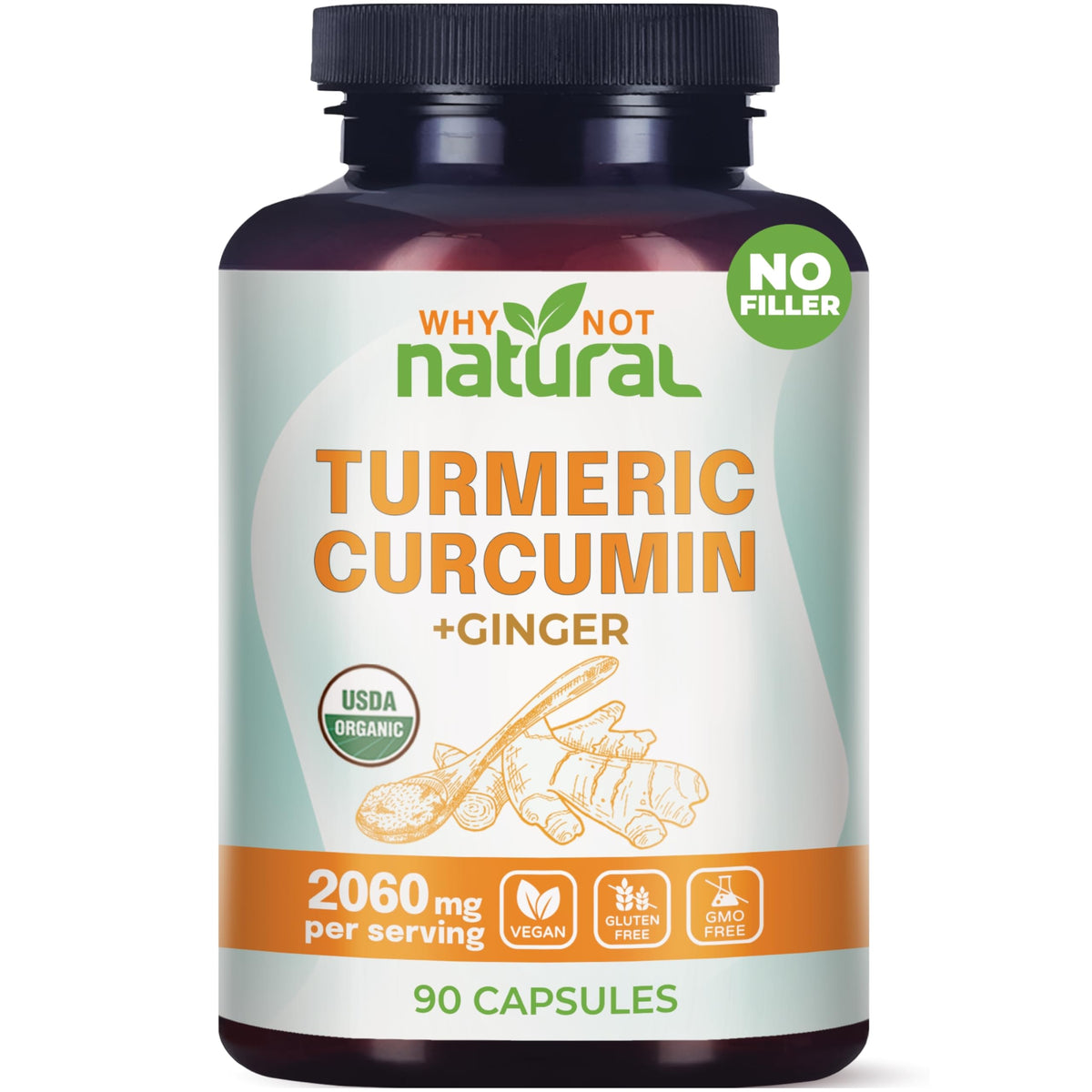 Complément alimentaire Curcuma Bio Why Not Natural en capsules