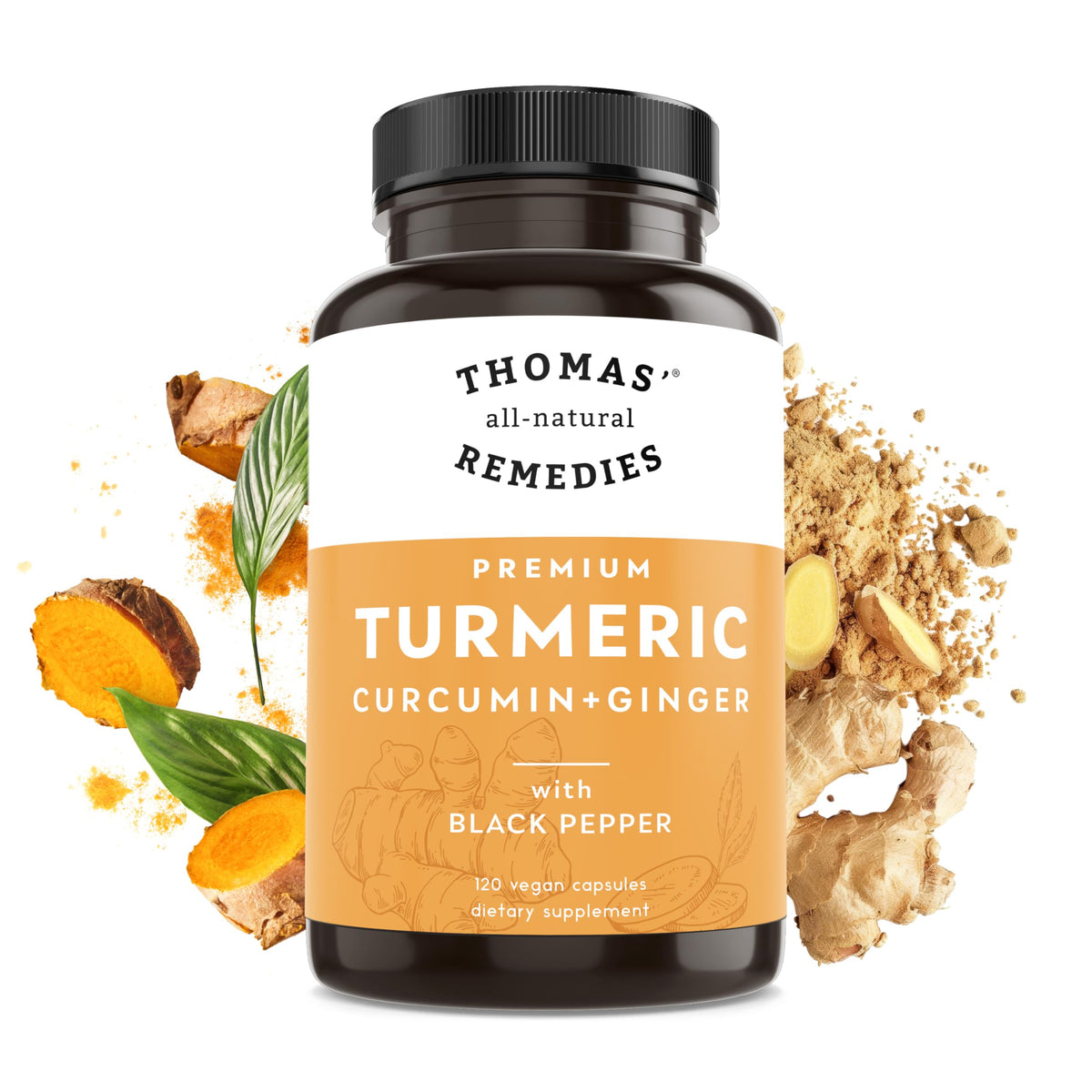 Complément alimentaire Curcuma et Gingembre Thomas 340g vue avant