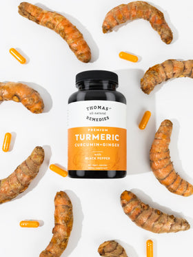 Complément alimentaire Curcuma et Gingembre Thomas avec ingrédients